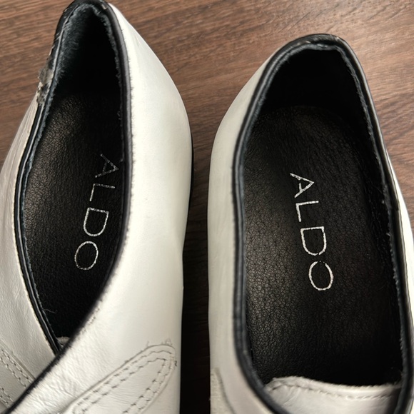 Aldo white and black platform loafers - Picture 3 of 10